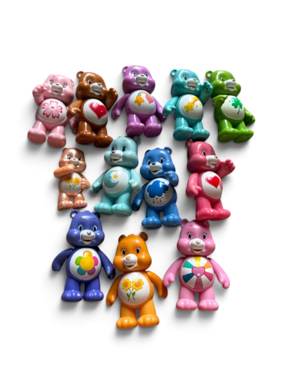 Care Bears Mini Figure Set Movable Arms Toy Action Bundle Lot